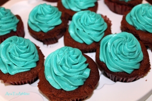 Tiffany's-inspired Chocolate Cupcakes.  I dare you not to feel uplifted!